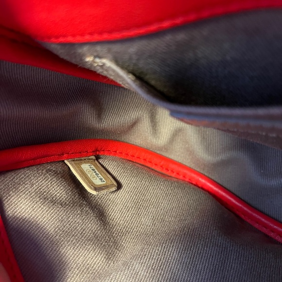 NEW Chanel Messenger Bag Quilted Red Leather Authentic Crossbody Shoulder Purse - Picture 15 of 15